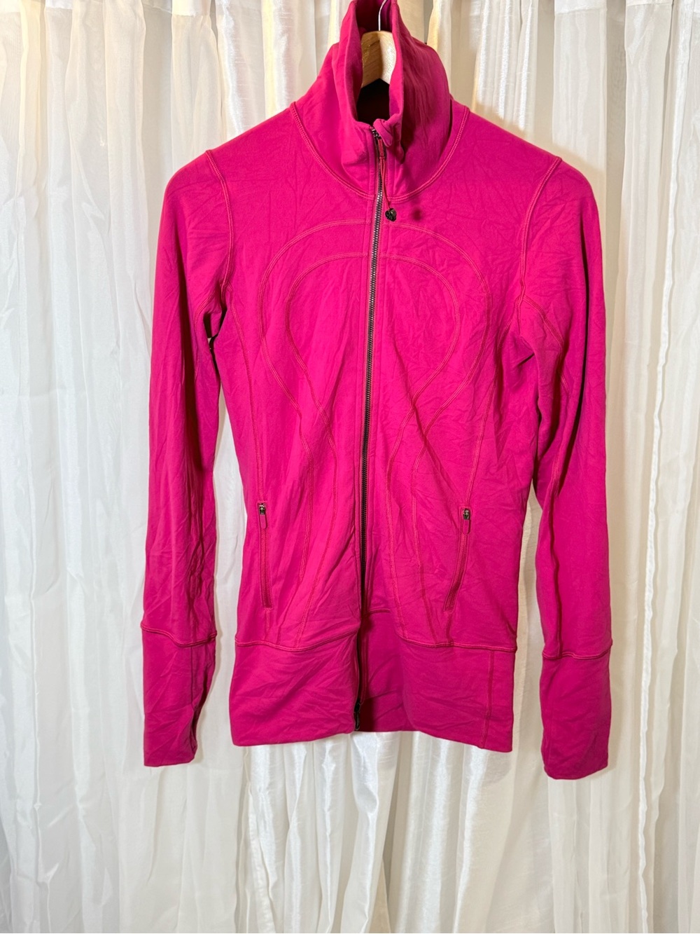 lululemon athletica Bright Pink Full-Zip Bomber Jacket